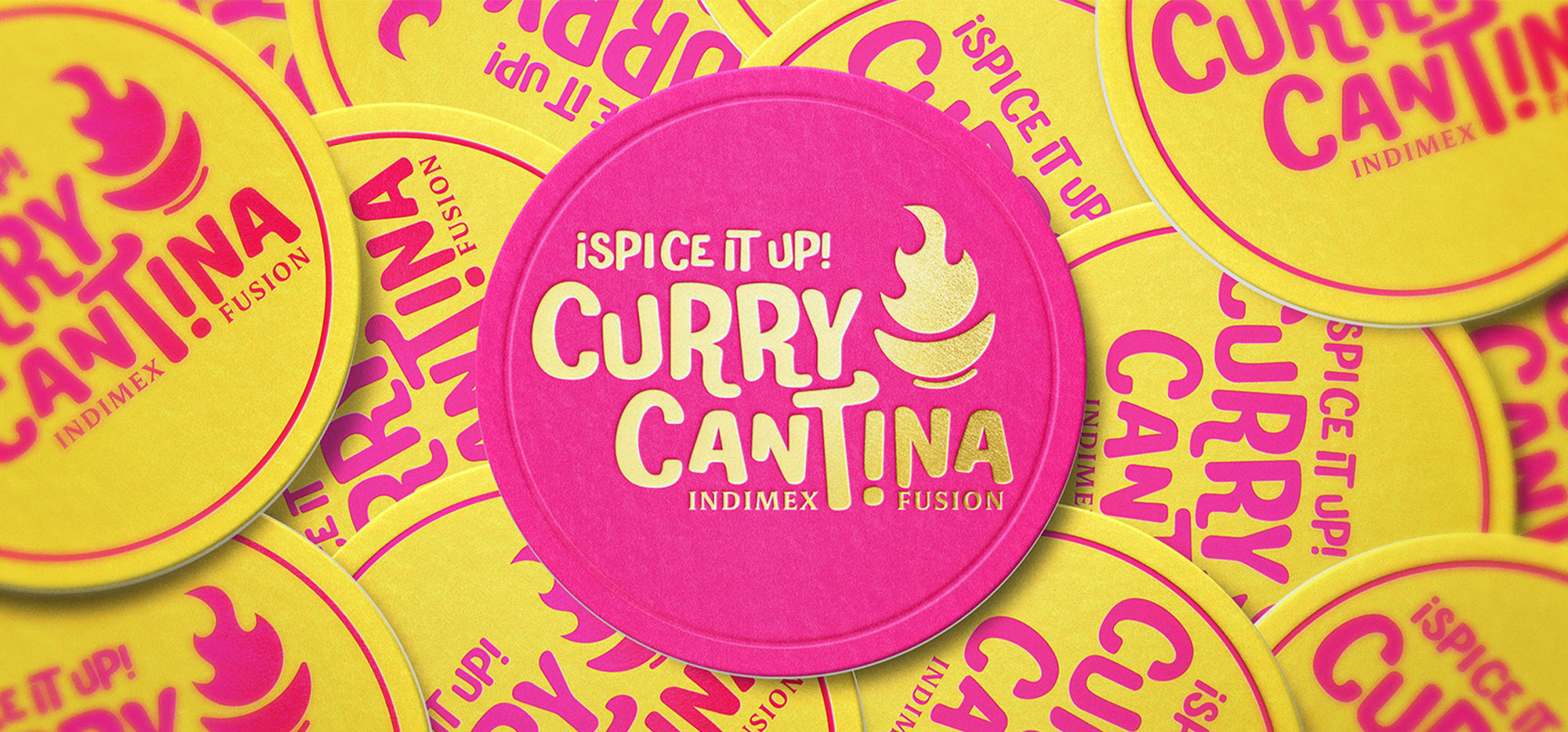 Octane Advertising & Design Curry Cantina Logo Coaster Design