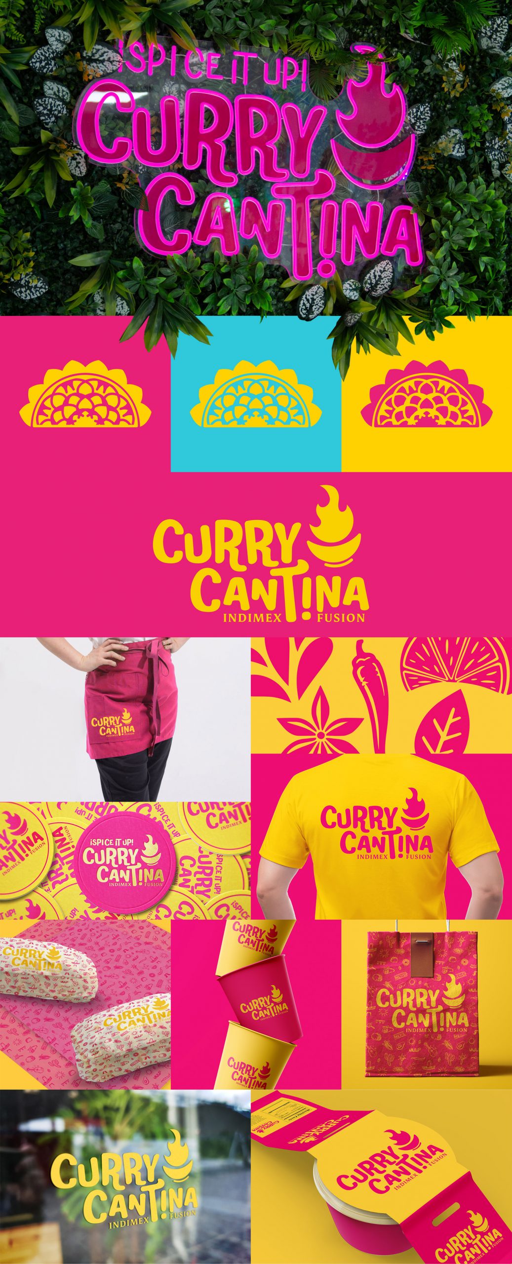 Octane Advertising & Design Curry Cantina Brand Moodboard Design