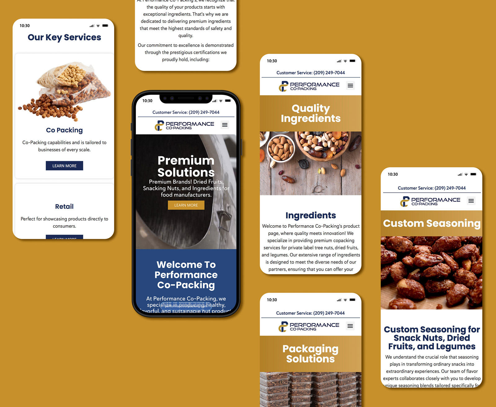 Octane Advertising & Design Performance-Co-Packing Mobile Website Design