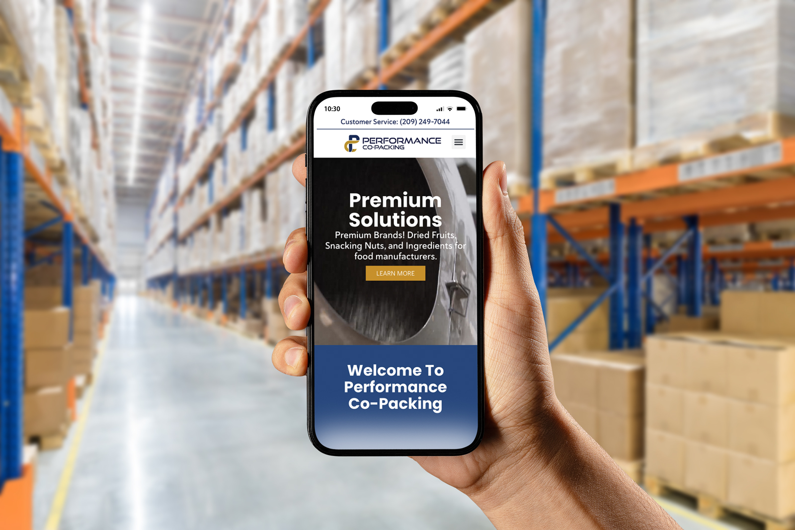 Octane Advertising & Design Performance-Co-Packing Mobile Website Design