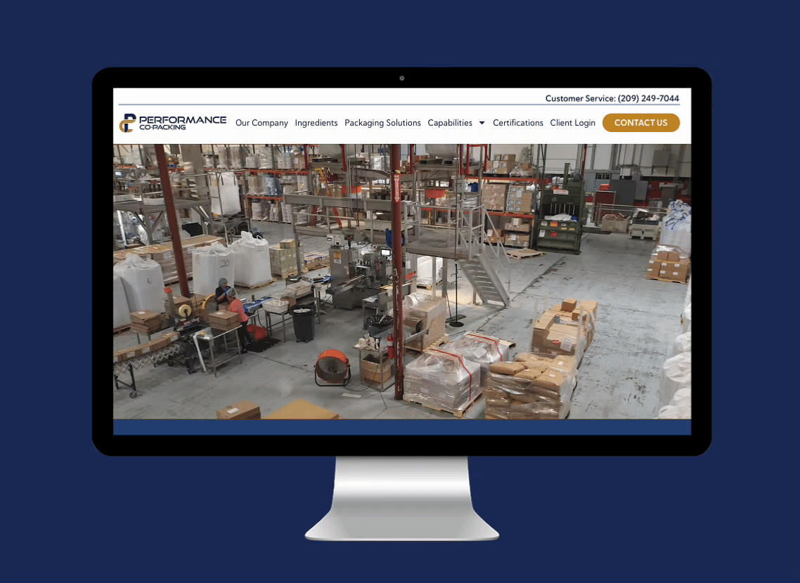 Octane Advertising & Design Performance-Co-Packing Desktop Website Design