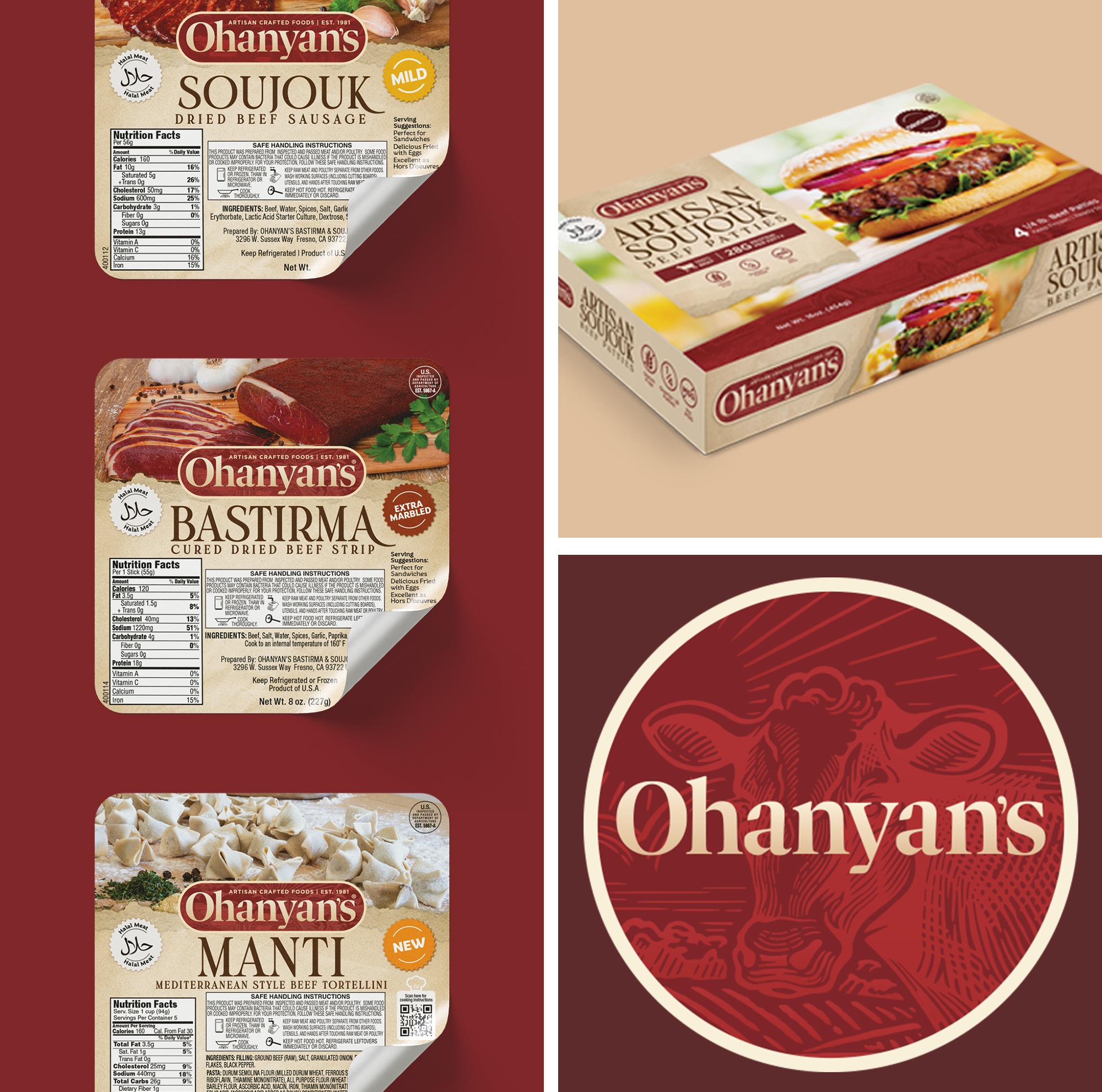 Ohanyan's Foods Custom Photography, Food Styling, Package Design, Social Media Design by Octane Advertising Design