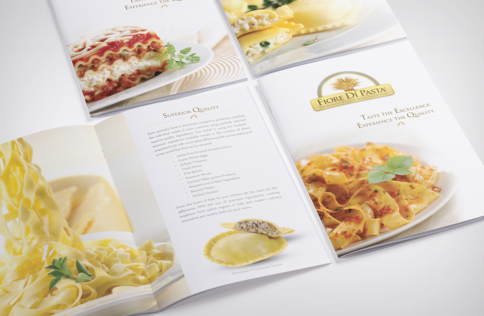 Fiore Di Pasta Brochure Design by Octane Advertising Design.