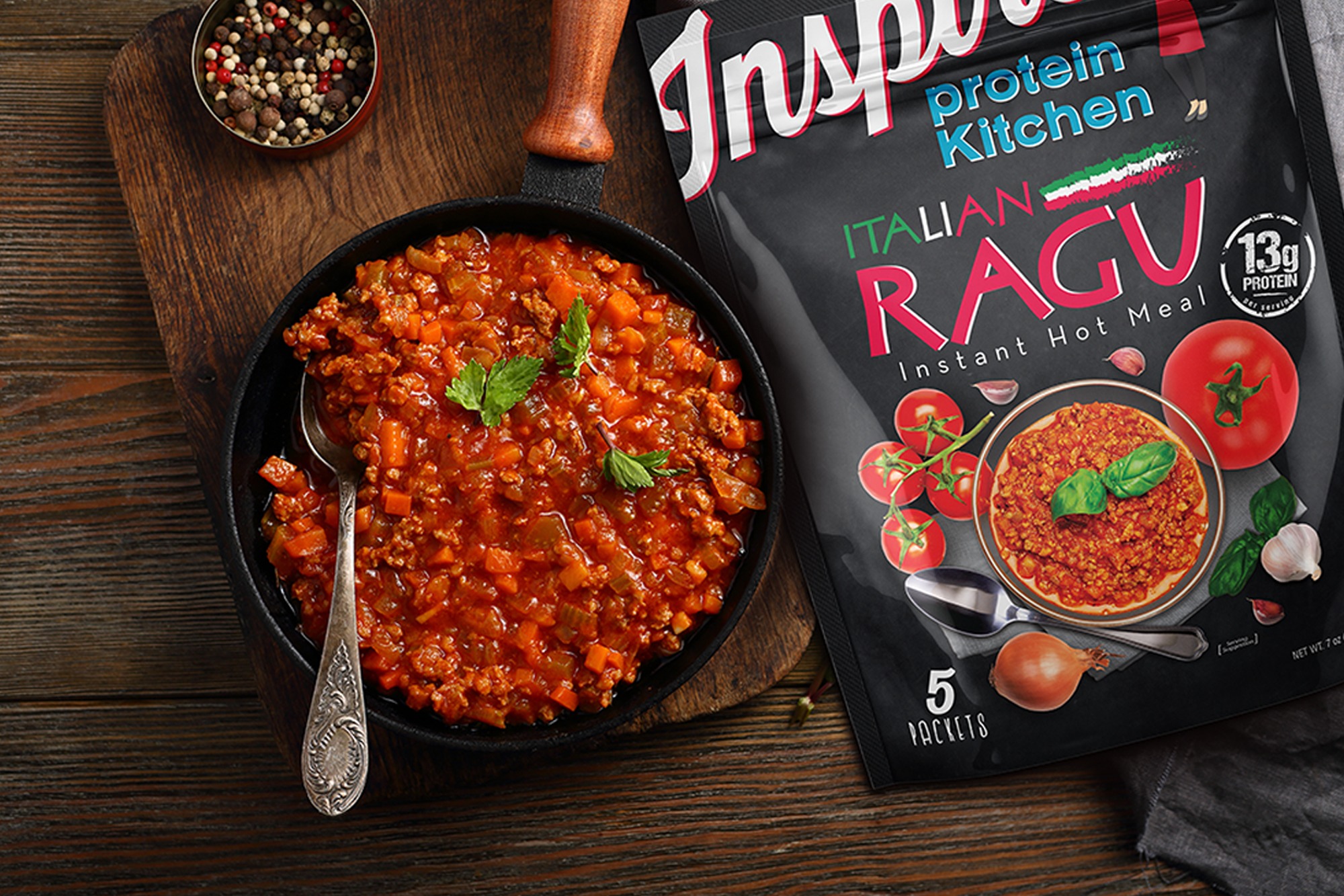 Bariatric Eating Inspire Protein Kitchen Italian Ragu Package Design by Octane Advertising Design