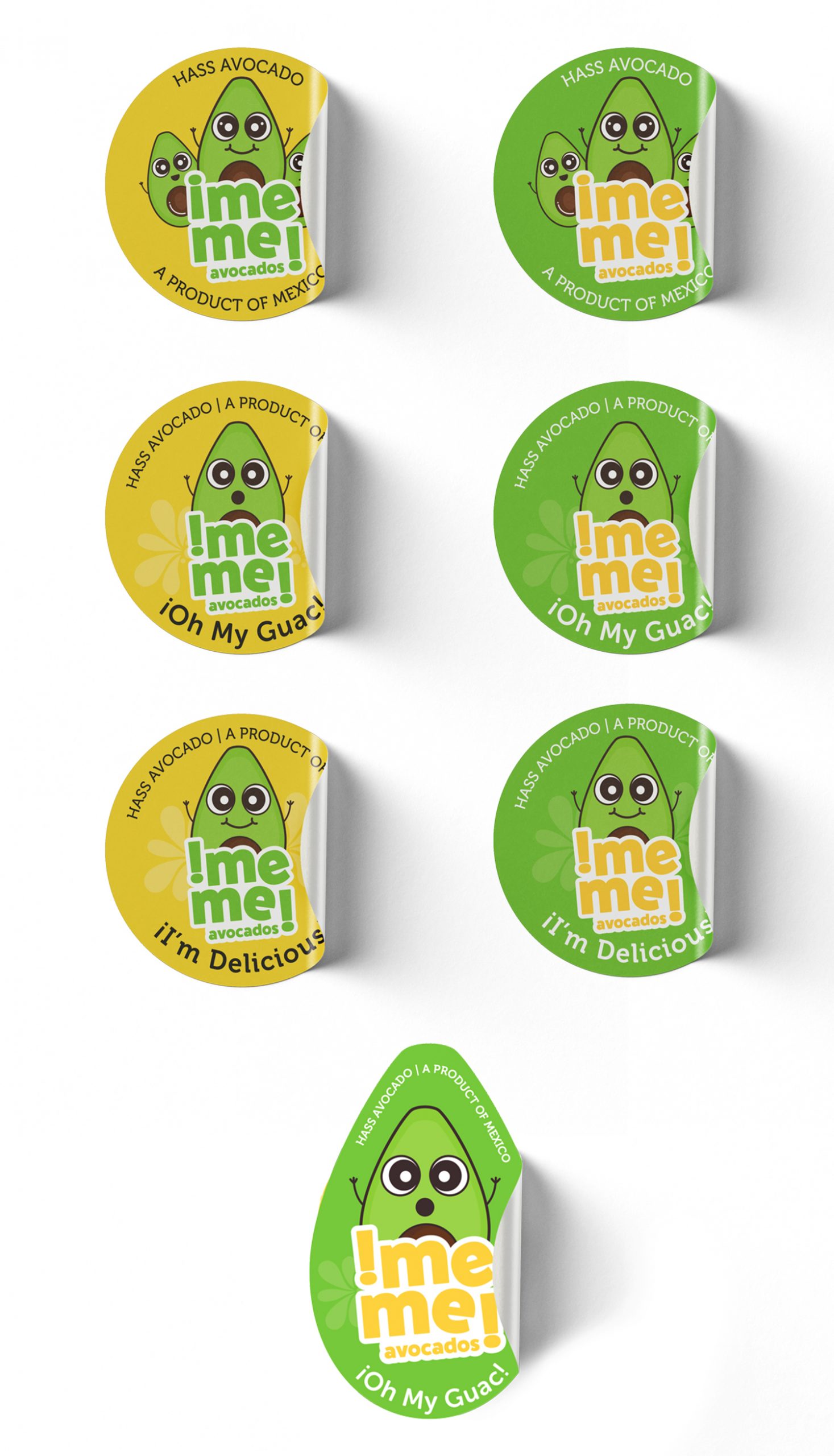 Me Me Avocados Logo Design, Character Design, Food Label Design, by Octane Advertising Design