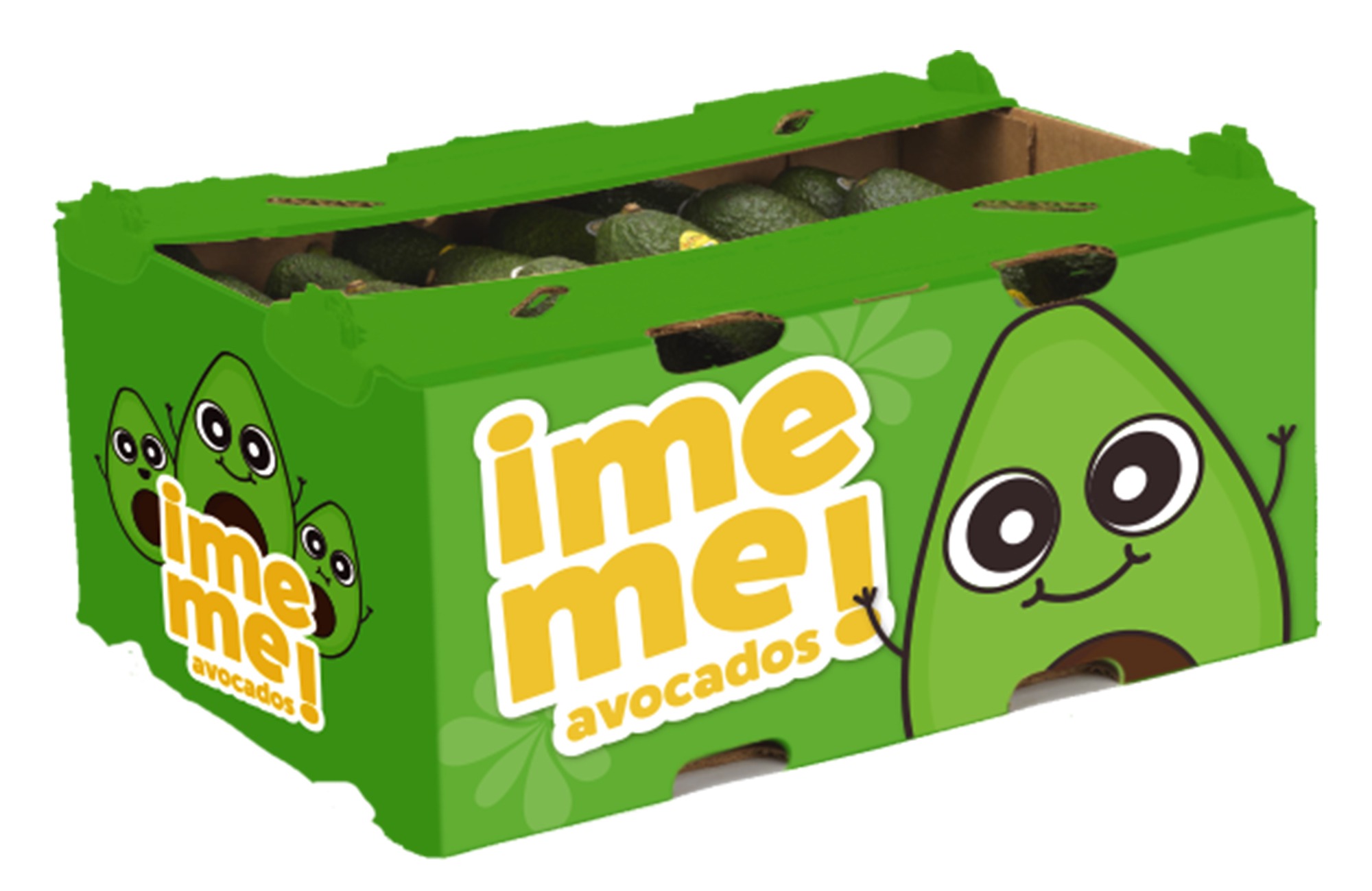 Me Me Avocados Logo Design, Character Design, Box Design, by Octane Advertising Design