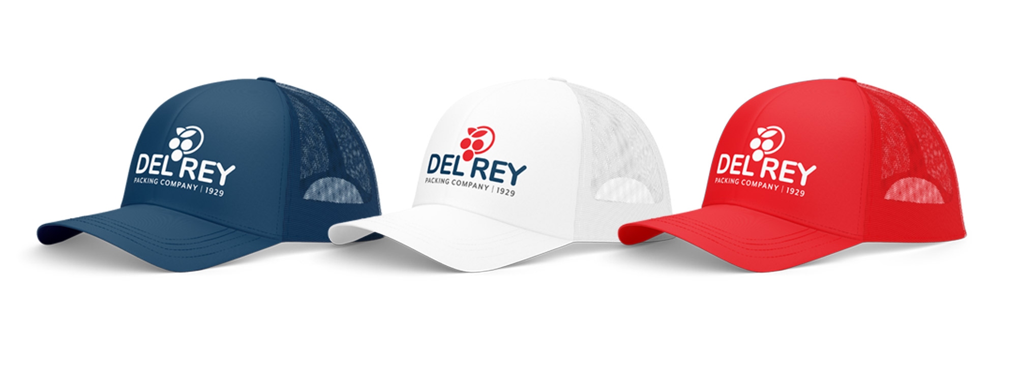 Del Rey Packing Logo Hat Design Branding by Octane Advertising Design
