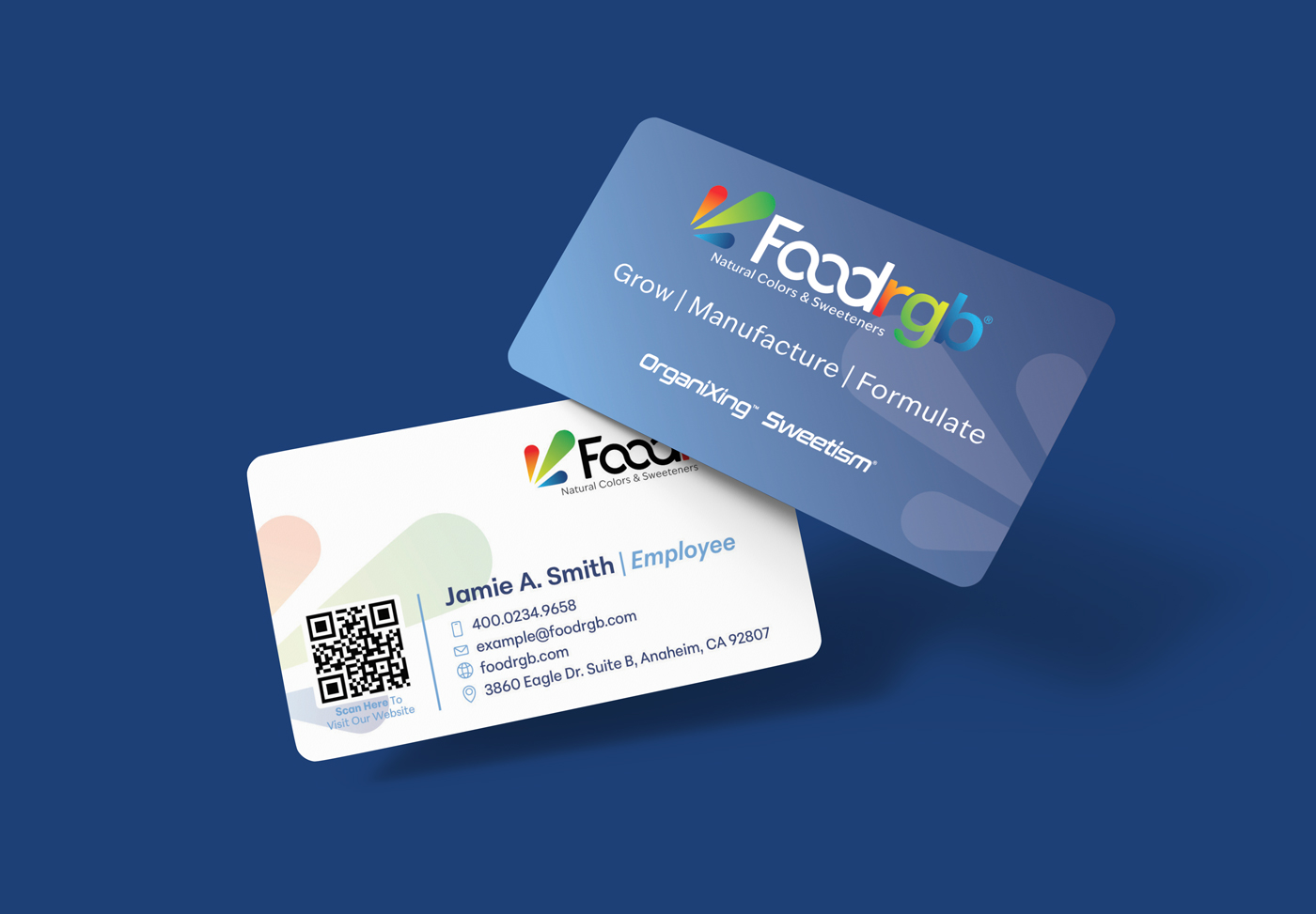 FoodRGB Branding Business Card design by Octane Advertising Design