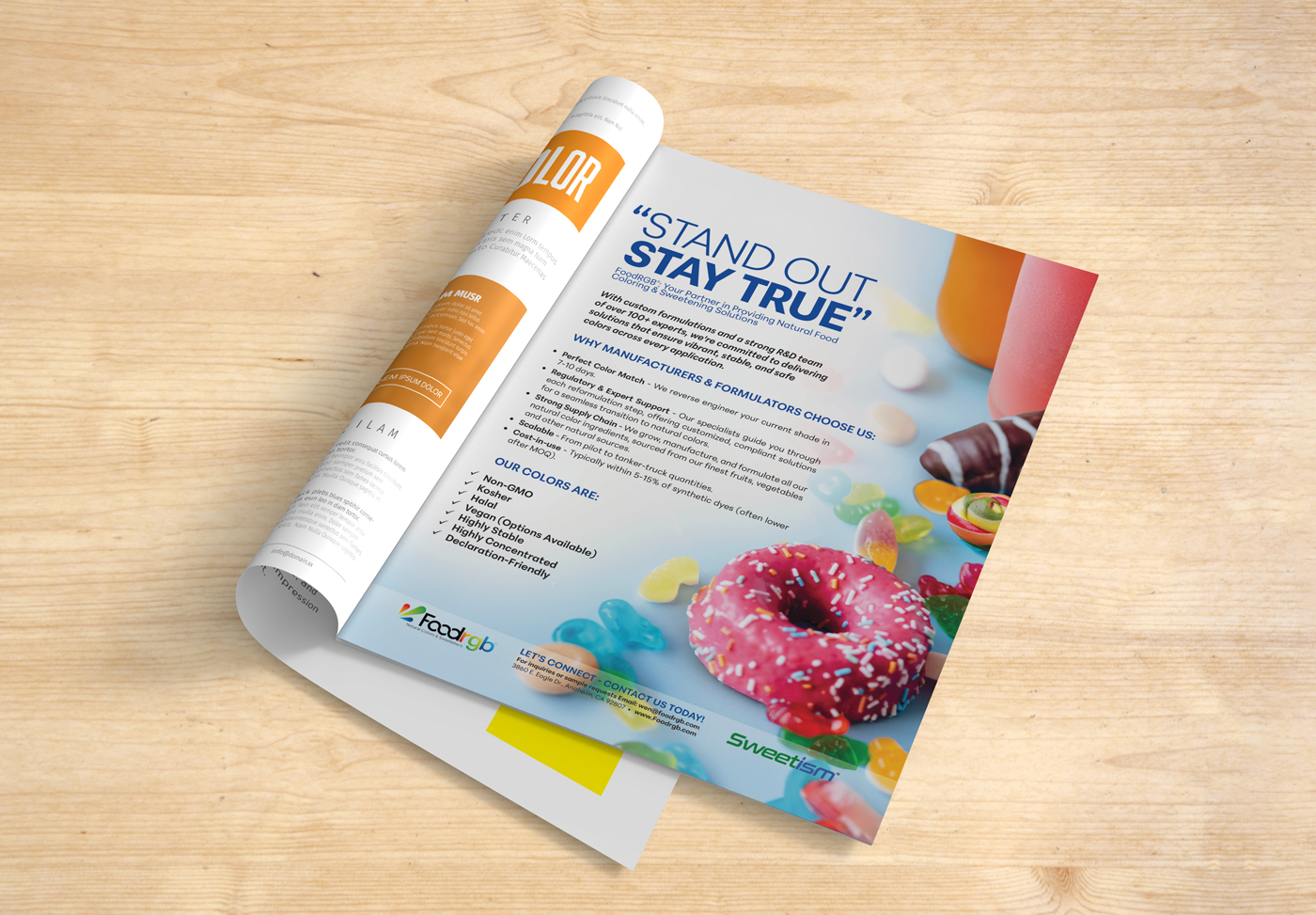 FoodRGB Branding Magazine Article by Octane Advertising Design