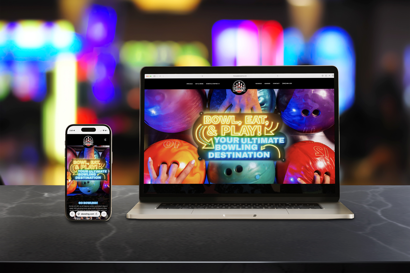 Freeway Lanes Website Design by Octane Advertising Design