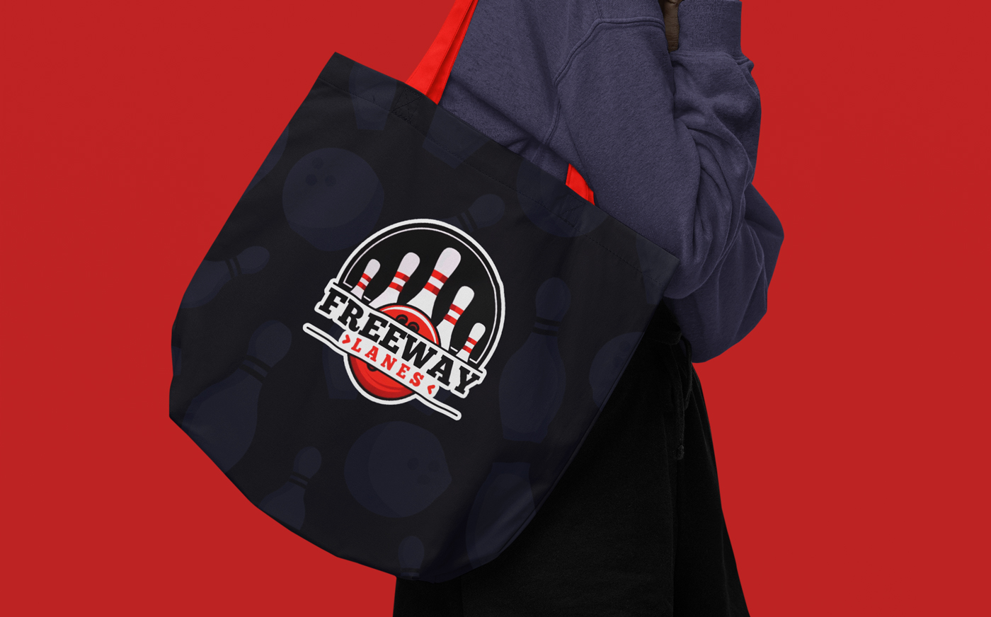 Freeway Lanes Apparel Tote Bag Design by Octane Advertising Design