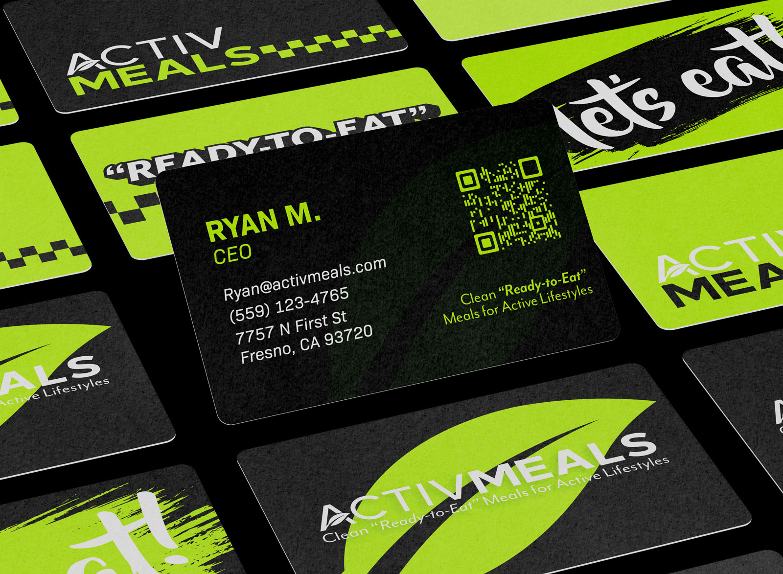 Octane Advertising & Design Activmeals Business Card Design