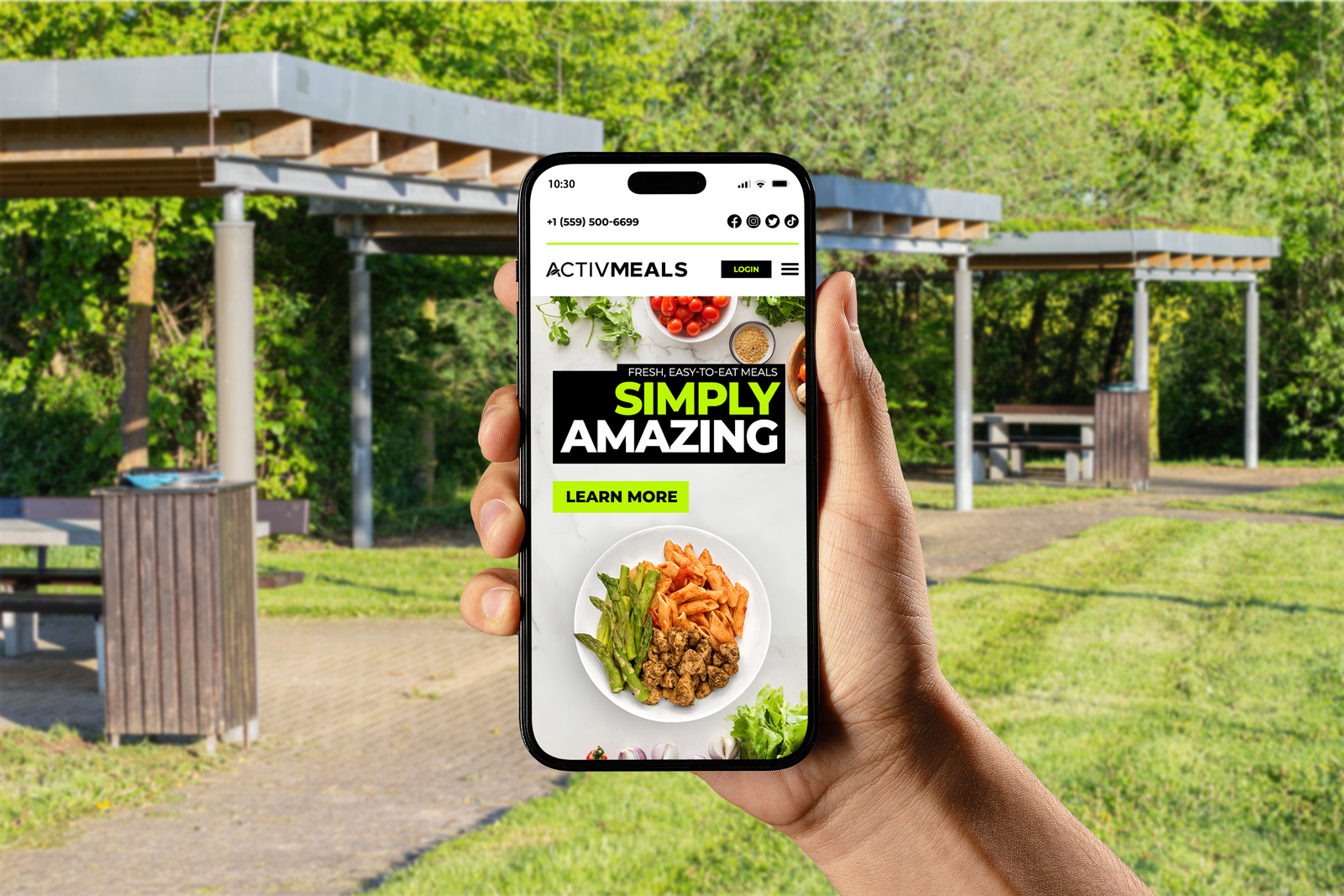 Octane Advertising & Design Activmeals mobile website pages Design