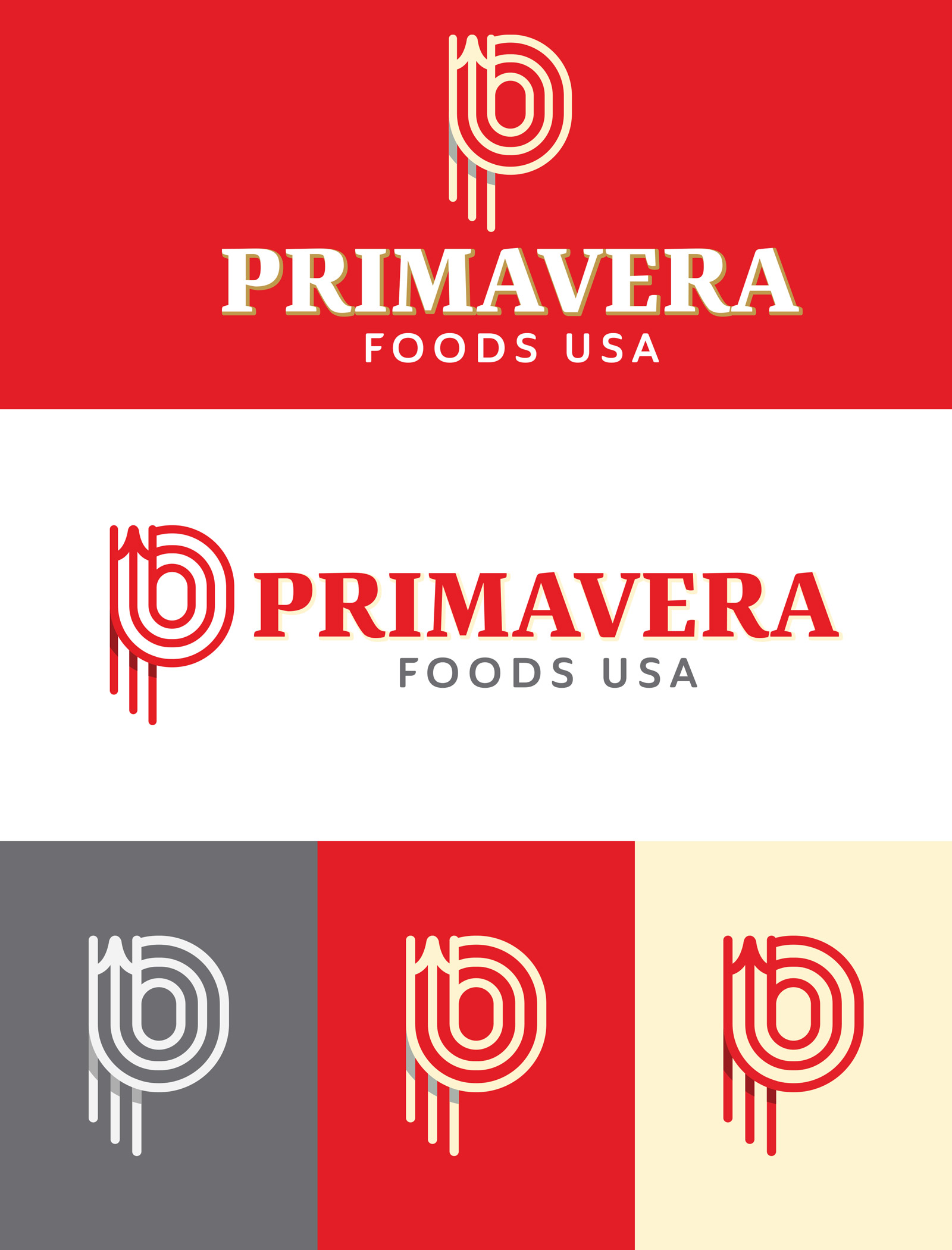 Octane Advertising & Design Primavera Foods USA logo, icon, identity Design